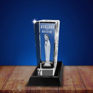 3D Crystal Tall Pillar Award