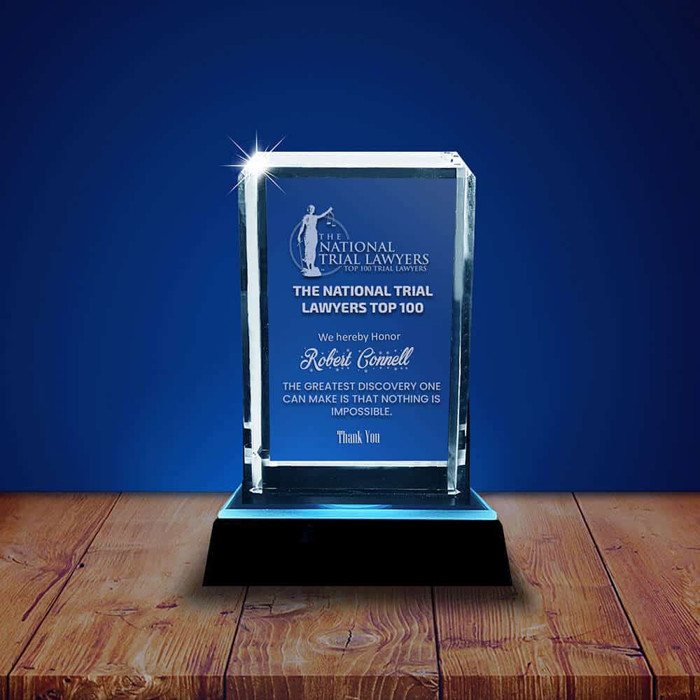 3D Crystal award rectangle